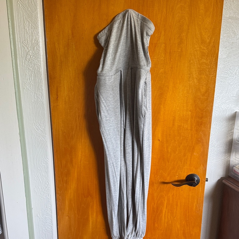 Heather Gray Women's Hooded Jumpsuit